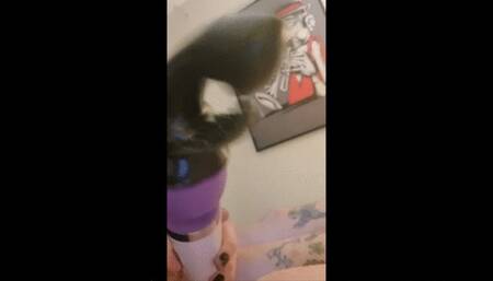 Making him cum using my wand