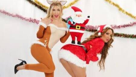 Busty Step Moms In Christmas Costumes Richelle Ryan & Sarah Taylor Share Young Stud - Mylf