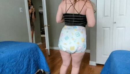 AdultBabyGirl Diapered Bedwetter Alice wedgie and bullied!