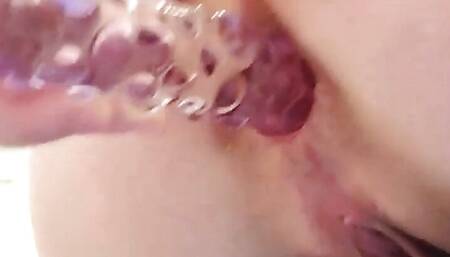 big ass shows her huge pussy in the bathtub