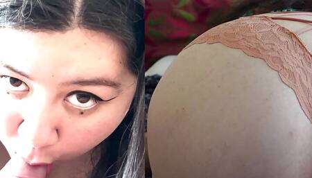Watch my big ass while I make him cum - Lizren