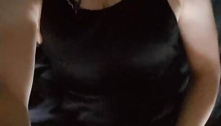 Horny boy having a quick cum on clothes and chest