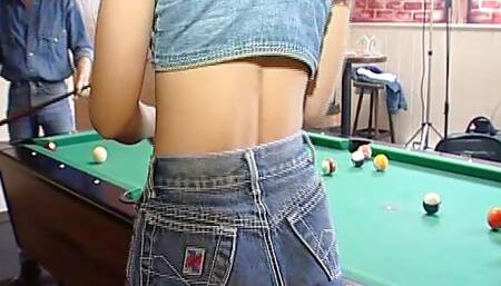 punched in the cunt while playing billiards