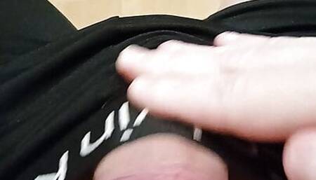 Guy jerking off hard