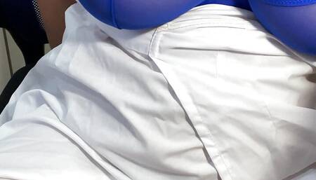 JOI from Russian nurse in erotic lingerie