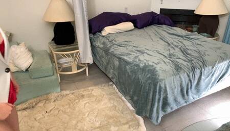 Stepmom gets fucked while stuck under the bed