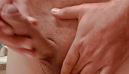 Solo wank and cum handjob