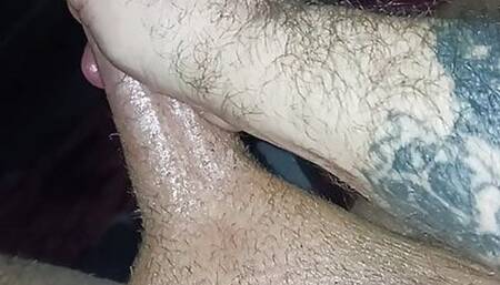 Masturbating