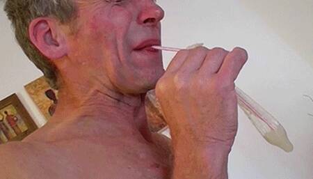 A condom from my boyfriend to you Drink it through a straw loser - Mistress Amber Leigh & Osel - MP4