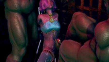 Female Knight Lose to Monster Ork - Episode.12