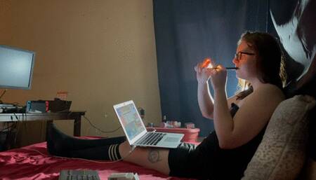 Smoking Female Entrepreneur