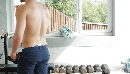 Jawked - Hot Guys Fuck Bareback Outdoors On The Workout Bench