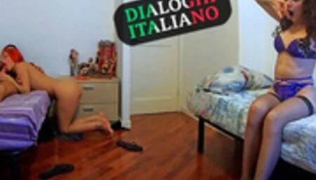 Schoolgirl brings a classmate home and starts sucking his dick