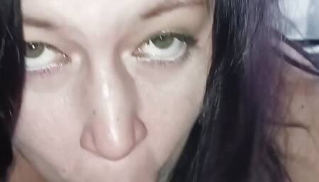 Sexy dirty slut loves sucking cock