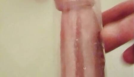 Dirty Old Man pumping up his cock with pre-cum ending