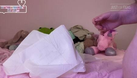 Little Kitty Diapered