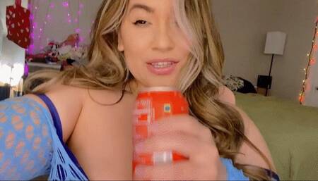 Bloated Belly In Blue: Worship My Growing Tummy MP4