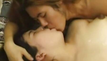 Japanese Preggy showing her hairy pussy Fucking Side