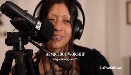4k ASMR Foot Worship — Kalypso Worships Miss Viv