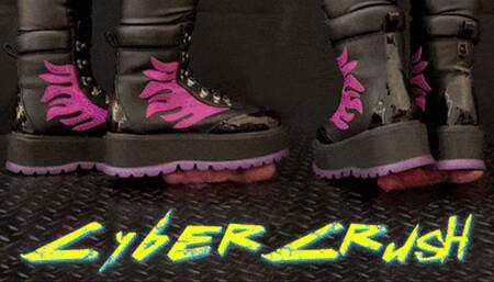 CBT CyberCrush in Futuristic Shoes with TamyStarly - Shoejob, Bootjob, Ballbusting, Femdom, Crush, Ball Stomping, Foot Fetish Domination, Footjob, Cock  Board