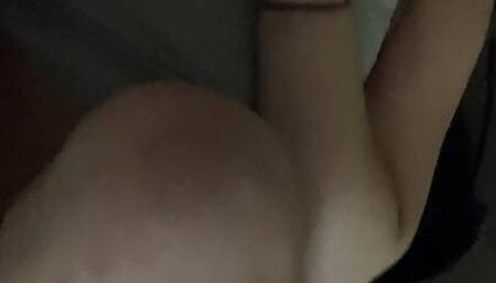 Tight teen whore playing with her little pussy