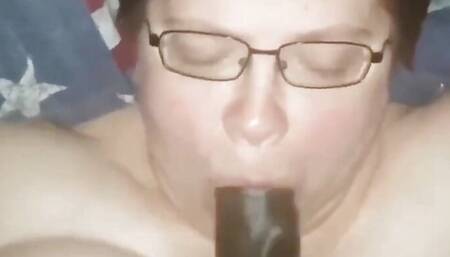 Bbwbootyful BBC wanking over me cumming in my mouth