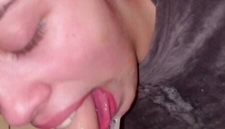 Hard sloppy throat fucking Deepthroat PT 2