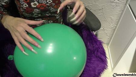 nails popping balloons