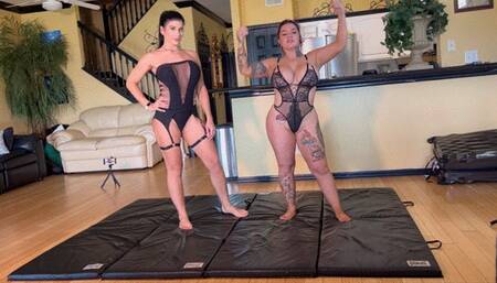 Little rampage has a sensaul steamy roll with fitness model Kittie Bell