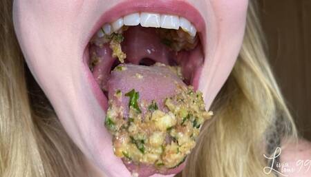 Pizza chewing, drinking and burping full HD mp4