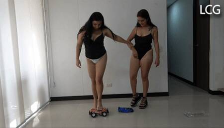 Penelope And Samara Crush Old And New Cars