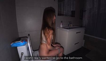 Real Cheating. Dirty Sex Of Wife With Lover In The Toilet. Anal