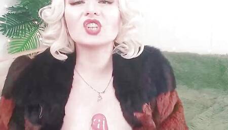 JOI jerk off instruction in FUR (amateur home video) Arya Grander: FemDom POV free porn clip