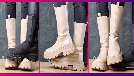 Two Girls in Heavy Boot Painful Cock Crush - Kisa and Zora