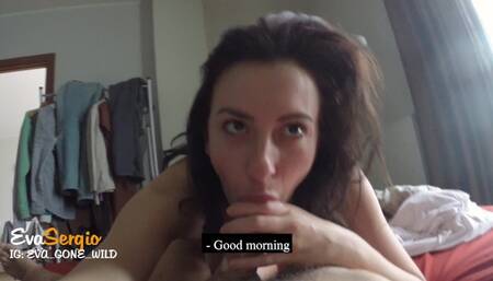 Passionate Morning Sex with Perfect Brunette - Wake up with Me!