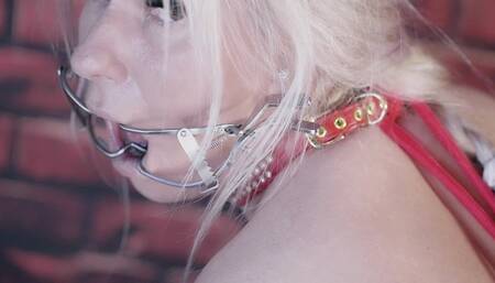 Extreme Rough Deepthroat Throat Fuck Training Kate Truu with Mouth Spreader