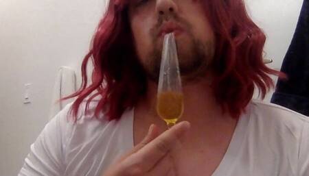 Steven Reichenberg Swallowing Pee from a Condom