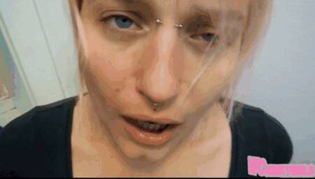 Bad slave college girl and her face fucking punishment