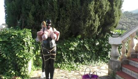 Titslave Eva - Cruel Predicament Breast Bondage Walk Training - Part 2 wmv HD