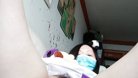 Hot wife at home, cute old milf masturbates at home