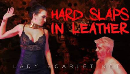 Lady Scarlet - Hard slaps in leather (mobile)