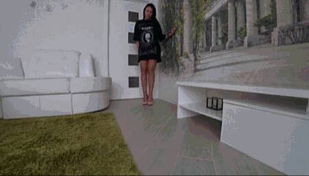 Oh my pale feet in beige high heels Ga