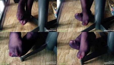 Long toenails in nylons