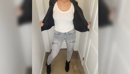 Rubbing my soaking wet pussy with my ass in the air