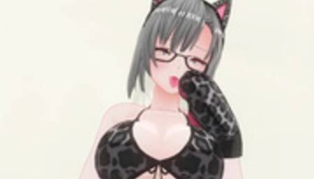 3D HENTAI Neko Girl has a Gorgeous Orgasm and does AHEGAO