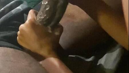 Ebony amateur handjob blowjob and edging
