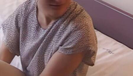 cute teen makes horny dildo sex in bed