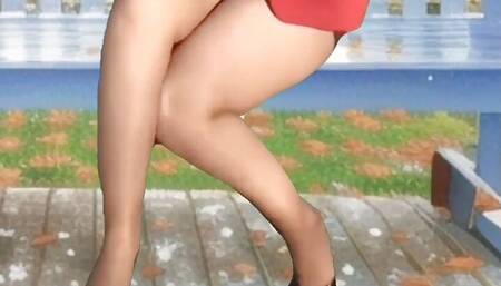 In the park in hot nylons and sexy secretary suit on me waiting my boss