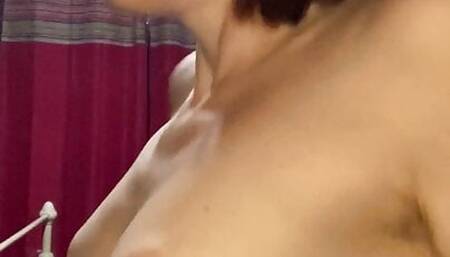 Topless dancing and bouncing boobs