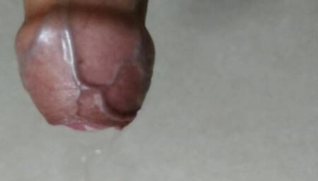 Handjob massage horny penis in toilet for a cumshot